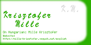 krisztofer mille business card